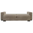 SCHLAFSOFA in Flachgewebe Beige  - Beige/Schwarz, KONVENTIONELL, Kunststoff/Textil (236/78/114cm) - Carryhome