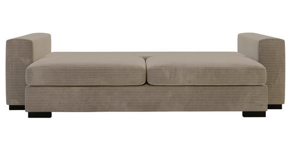 SCHLAFSOFA in Flachgewebe Beige  - Beige/Schwarz, KONVENTIONELL, Kunststoff/Textil (236/78/114cm) - Carryhome