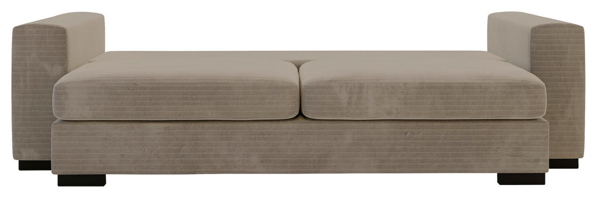 SCHLAFSOFA in Flachgewebe Beige  - Beige/Schwarz, Konventionell, Kunststoff/Textil (236/78/114cm) - Carryhome