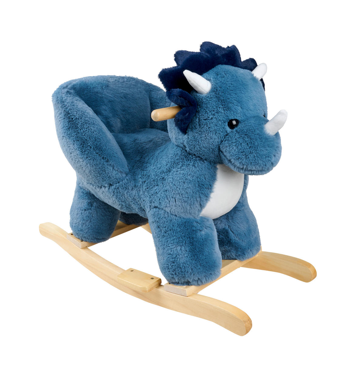 SCHAUKELTIER  - Blau/Ecru, Trend, Holz/Textil (68/33/55cm) - Patinio