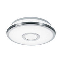 STROPNÉ LED SVIETIDLO, 21,0/5,0 cm  - biela/chrómová, Basics, plast (21,0/5,0cm) - Novel