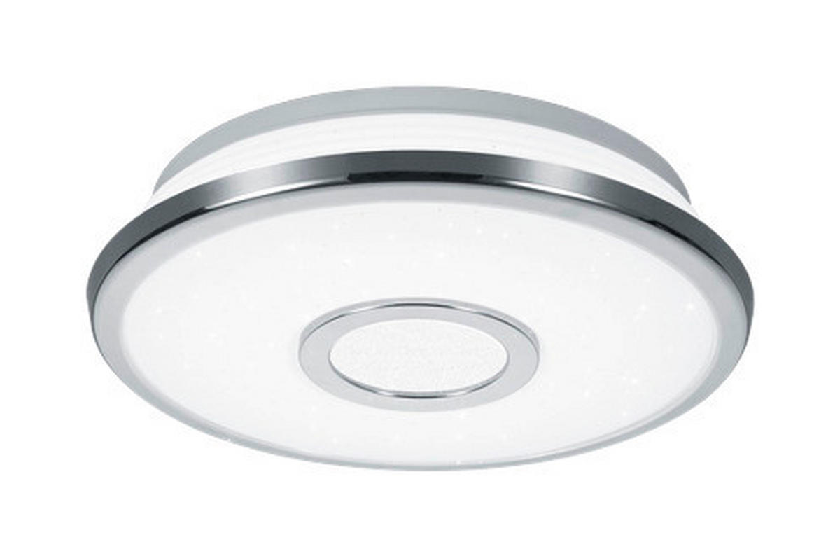 STROPNÉ LED SVIETIDLO, 21,0/5,0 cm  - biela/chrómová, Basics, plast (21,0/5,0cm) - Novel