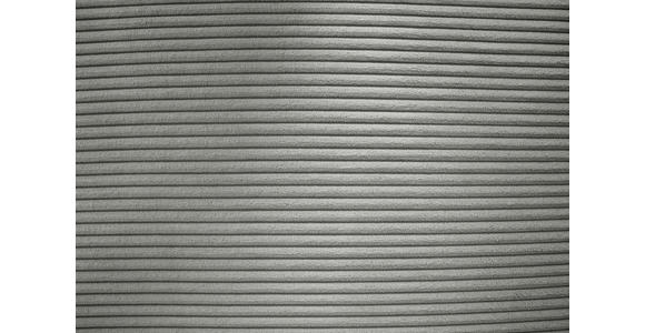 ECKSOFA inkl. Funktionen Grau Cord  - Silberfarben/Grau, Design, Textil/Metall (226/257cm) - Xora