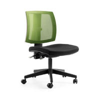 DREHSTUHL  in Netzbespannung, Webstoff Grün, Schwarz  - Schwarz/Grün, Basics, Kunststoff/Textil (45/41-51/36-48cm)