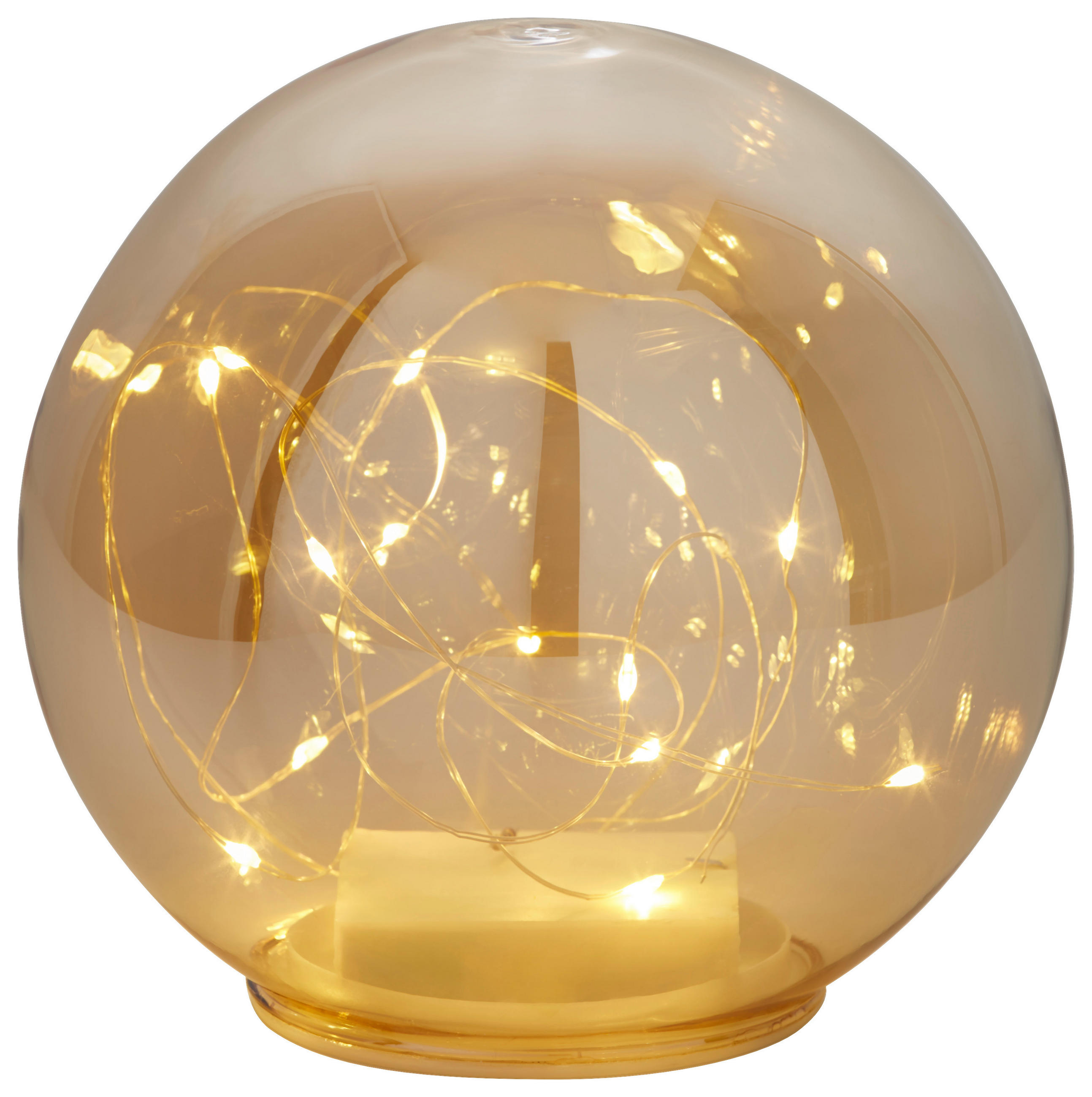 LED-DEKOLEUCHTE 15/13,5 cm   - Goldfarben, Design, Glas (15/13,5cm) - X-Mas
