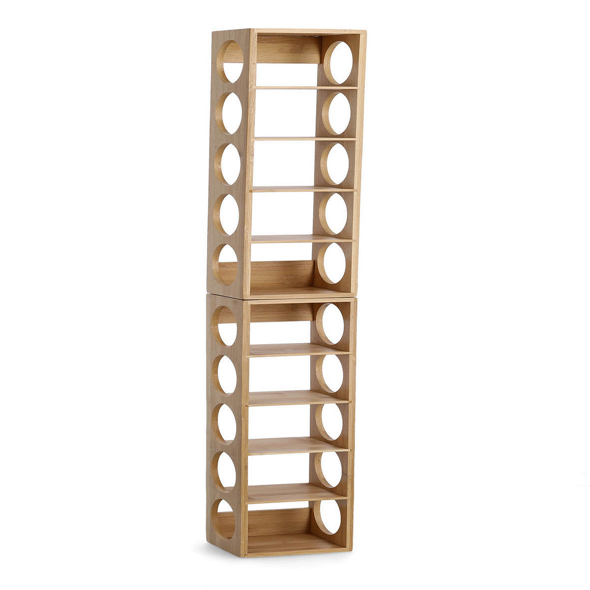 WEINREGAL  - Naturfarben, Basics, Holz (13,5/12,5/53cm) - Zeller Present