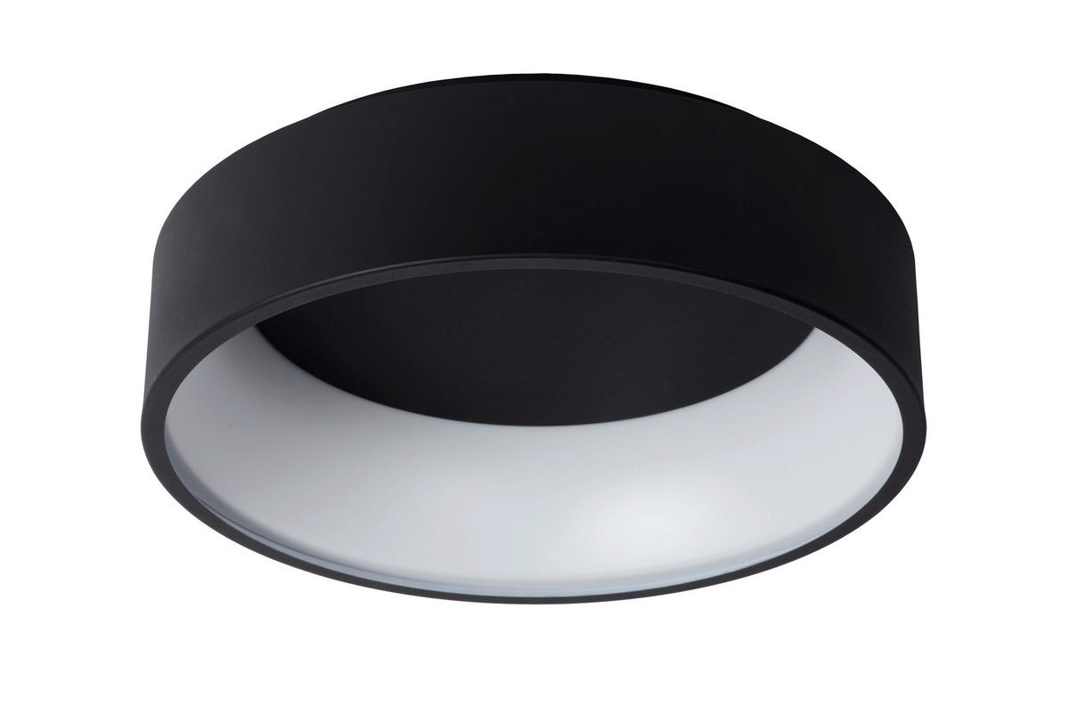 LED-DECKENLEUCHTE Talowe Led 45.5/45.5/13 cm   - Schwarz, Basics, Metall (45.5/45.5/13cm) - Lucide