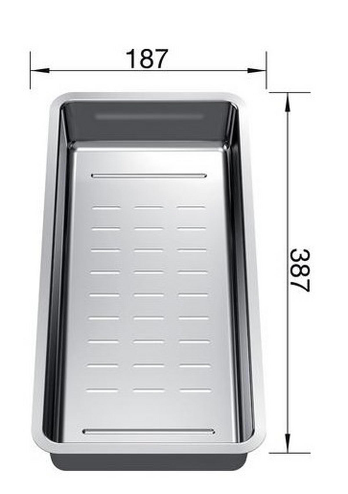 RESTESCHALE 231396  - Edelstahlfarben, Basics, Metall (38,7/6,2/18,7cm) - Blanco