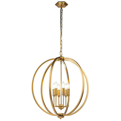 VISEČA SVETILKA  Elstead Corinne      62.2/86.4 cm      E14 - barve medenine, Konvencionalno, kovina (62.2/86.4cm) - Elstead Lighting