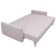 SCHLAFSOFA Webstoff Rosa  - Buchefarben/Rosa, KONVENTIONELL, Holz/Textil (220/90/95cm) - Carryhome