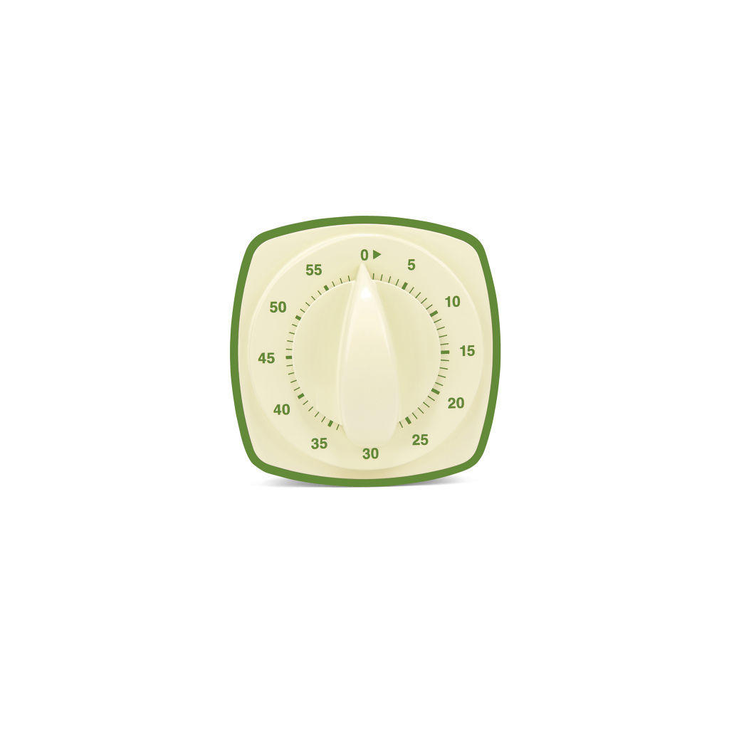 KUCHYŇSKÁ MINUTKA - vícebarevná, Basics, plast (4,3/6,5/6,5cm) - Kikkerland