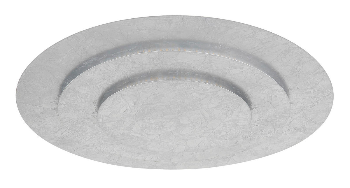 LED-DECKENLEUCHTE  49/7,5 cm    - Silberfarben, Design, Metall (49/7,5cm) - Globo