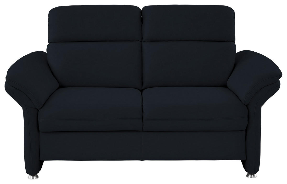 2-SITZER-SOFA in Echtleder Dunkelblau  - Alufarben/Dunkelblau, Konventionell, Leder/Metall (170/96/92cm) - Beldomo Premium
