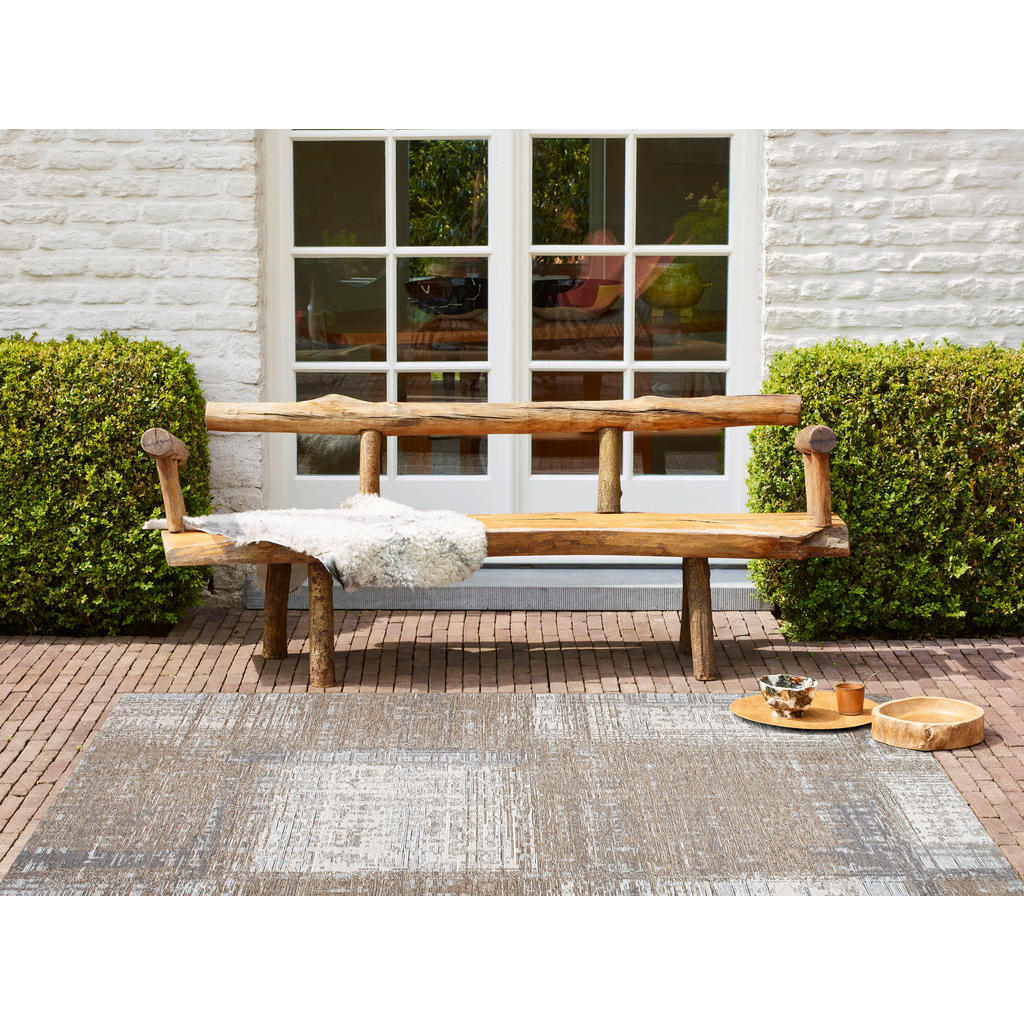 Thumbnail - Novel Flachwebeteppich Amalfi, Grau, Hellgrau, Hellbraun, Textil, Abstraktes, rechteckig, 200x290 cm, Oeko-Tex® Standard...