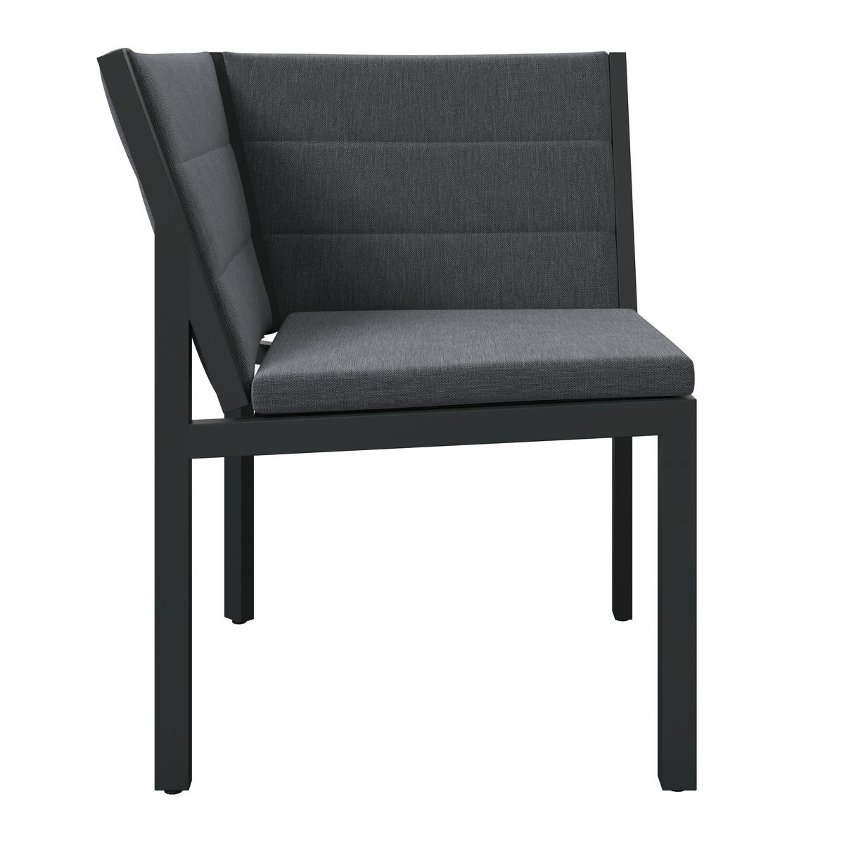 LOUNGEECKTEIL  - Anthrazit/Grau, MODERN, Textil/Metall (62/82/62cm) - Amatio