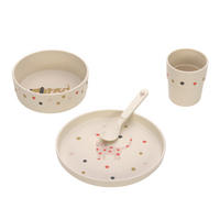 KINDERGESCHIRRSET Little Mateys  - Beige/Orange, Basics, Naturmaterialien/Kunststoff (22,7/7,2/26cm) - Lässig