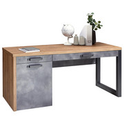 PISALNA MIZA leseni material siva, hrast - siva/hrast, Trend, kovina/leseni material (170/76/69cm) - Carryhome