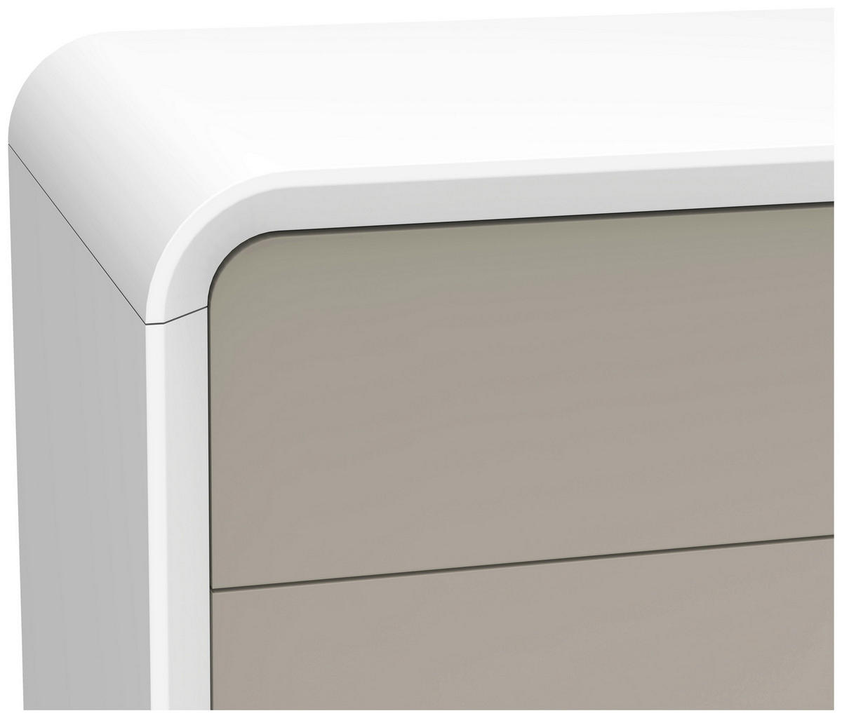 SCHREIBTISCH  in Weiss, Taupe  - Taupe/Weiss, Lifestyle, Holzwerkstoff (140/76/55cm) - MID.YOU