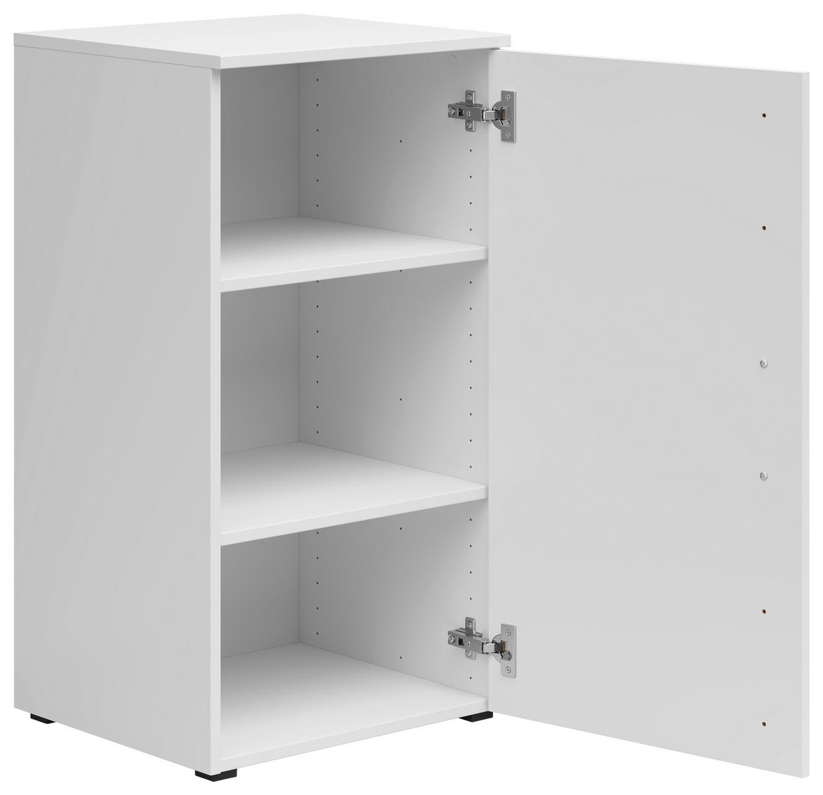 KOMODA, bela  - črna/bela, Moderno, umetna masa/leseni material (45/83/40cm) - Carryhome