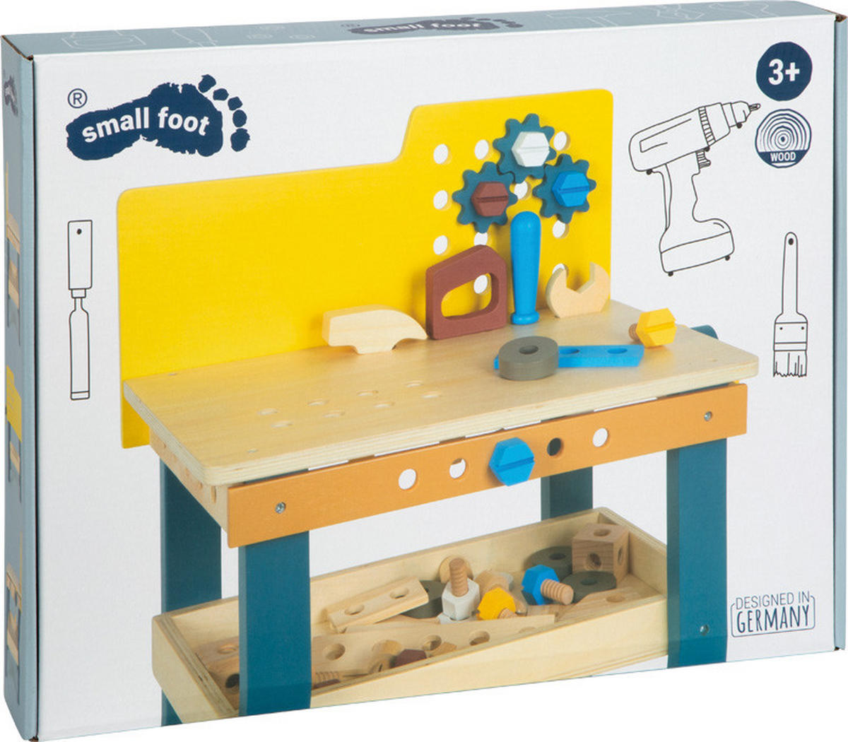 KINDERWERKBANK - Multicolor, Basics, Holz (40/47/26cm) - small foot