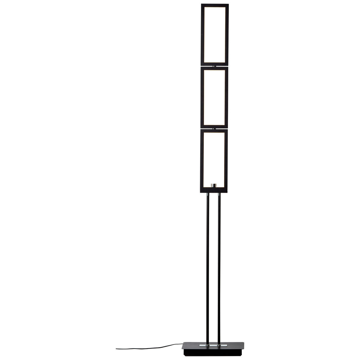 LED-STEHLEUCHTE - Schwarz, Design, Kunststoff/Metall (27/15/150cm) - Brilliant
