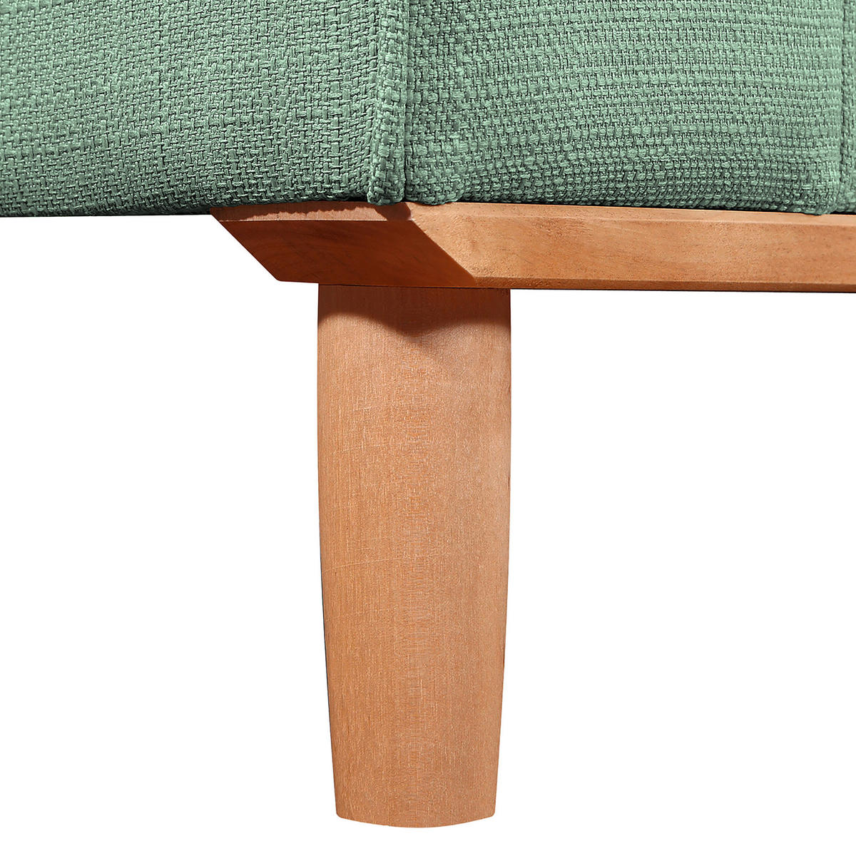 ECKSOFA Beata Mintgrün Mikrofaser  - Wengefarben/Mintgrün, Design, Holz/Textil (230/150cm) - Livetastic