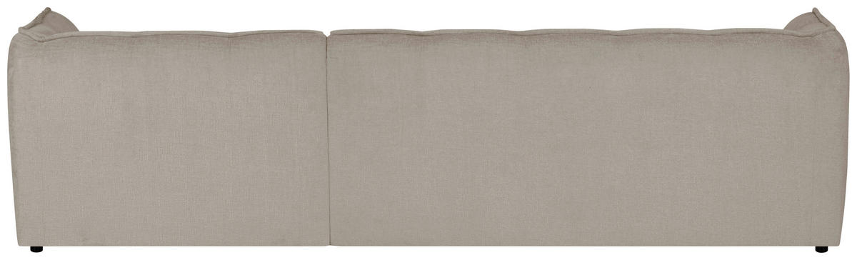 ECKSOFA LIVOLI in Chenille Creme  276/160 cm  - Creme/Schwarz, Design, Textil (276/160cm) - MID.YOU