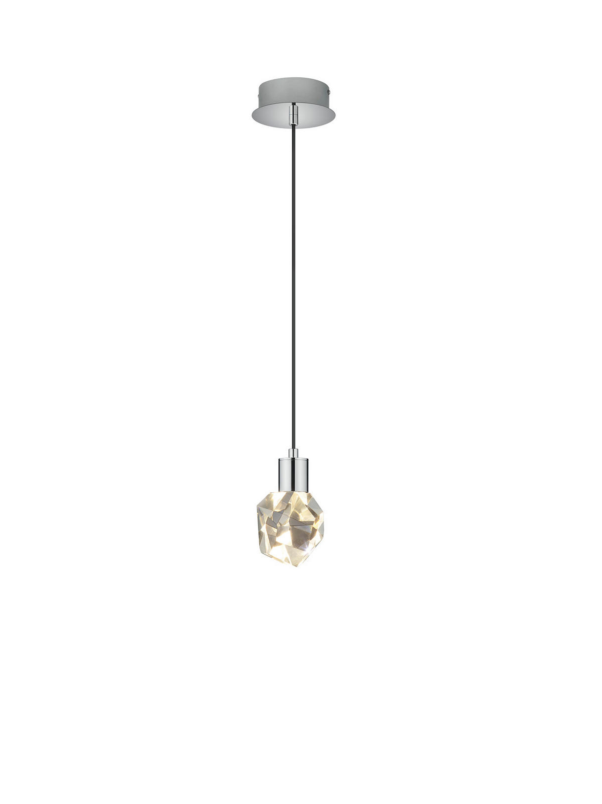 LED FÜGGESZTÉK - króm, Design, fém (13/150cm)