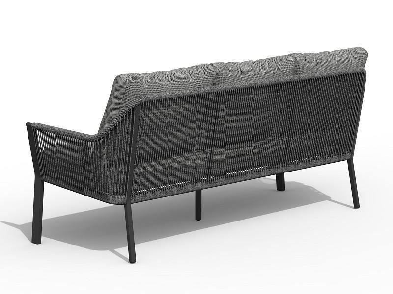 LOUNGESOFA  - Anthrazit/Grau, Modern, Textil/Metall (199/79/83cm) - Tierra Outdoor