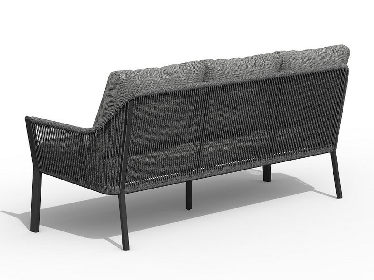 LOUNGESOFA  - Anthrazit/Grau, Modern, Textil/Metall (199/79/83cm) - Tierra Outdoor