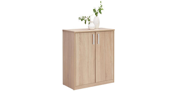 KOMMODE 72/84/36 cm - Silberfarben/Schwarz, KONVENTIONELL, Holzwerkstoff/Metall (72/84/36cm) - Xora