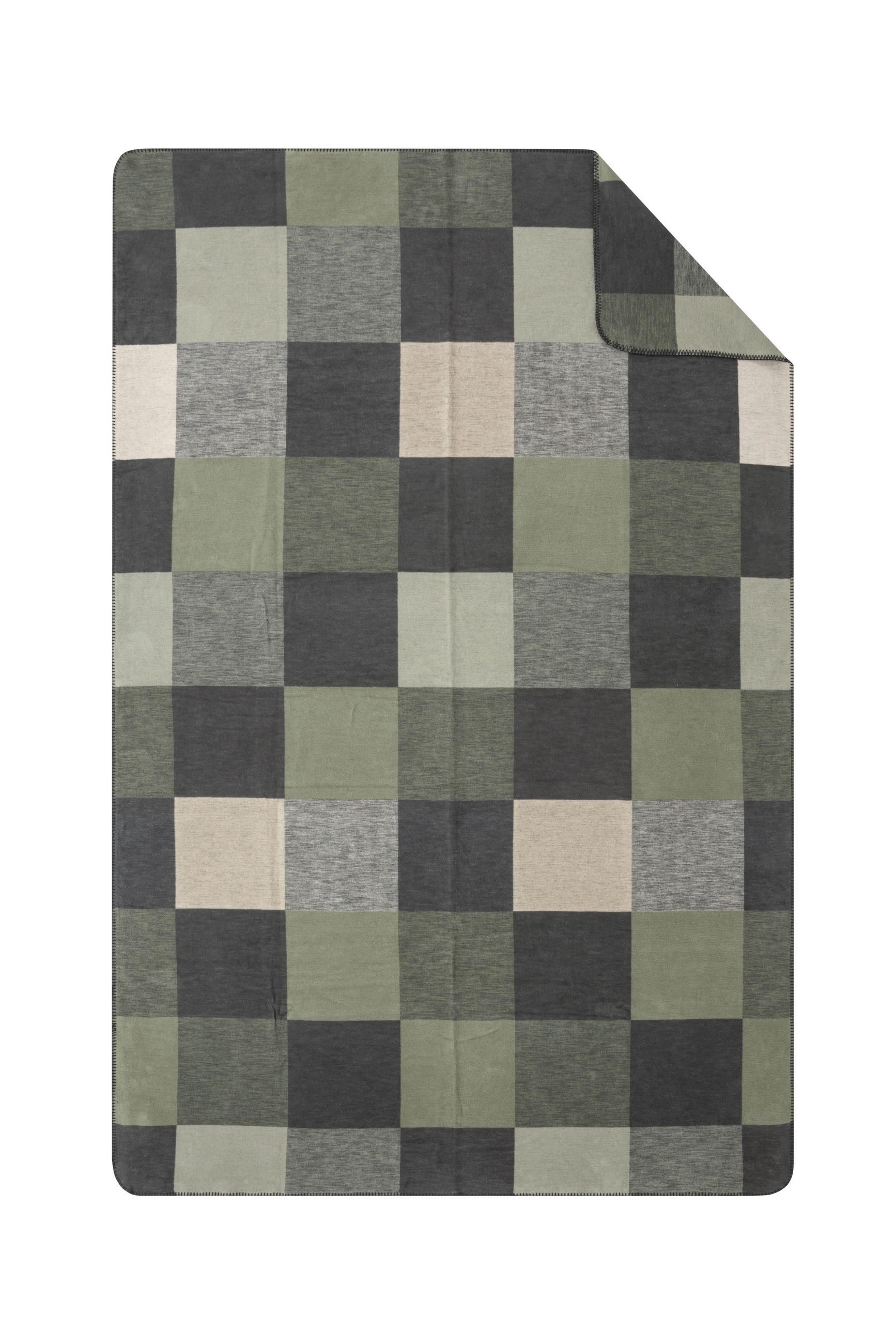 TAKARÓ 140/200 cm  - szürke/zöld, Basics, textil (140/200cm)