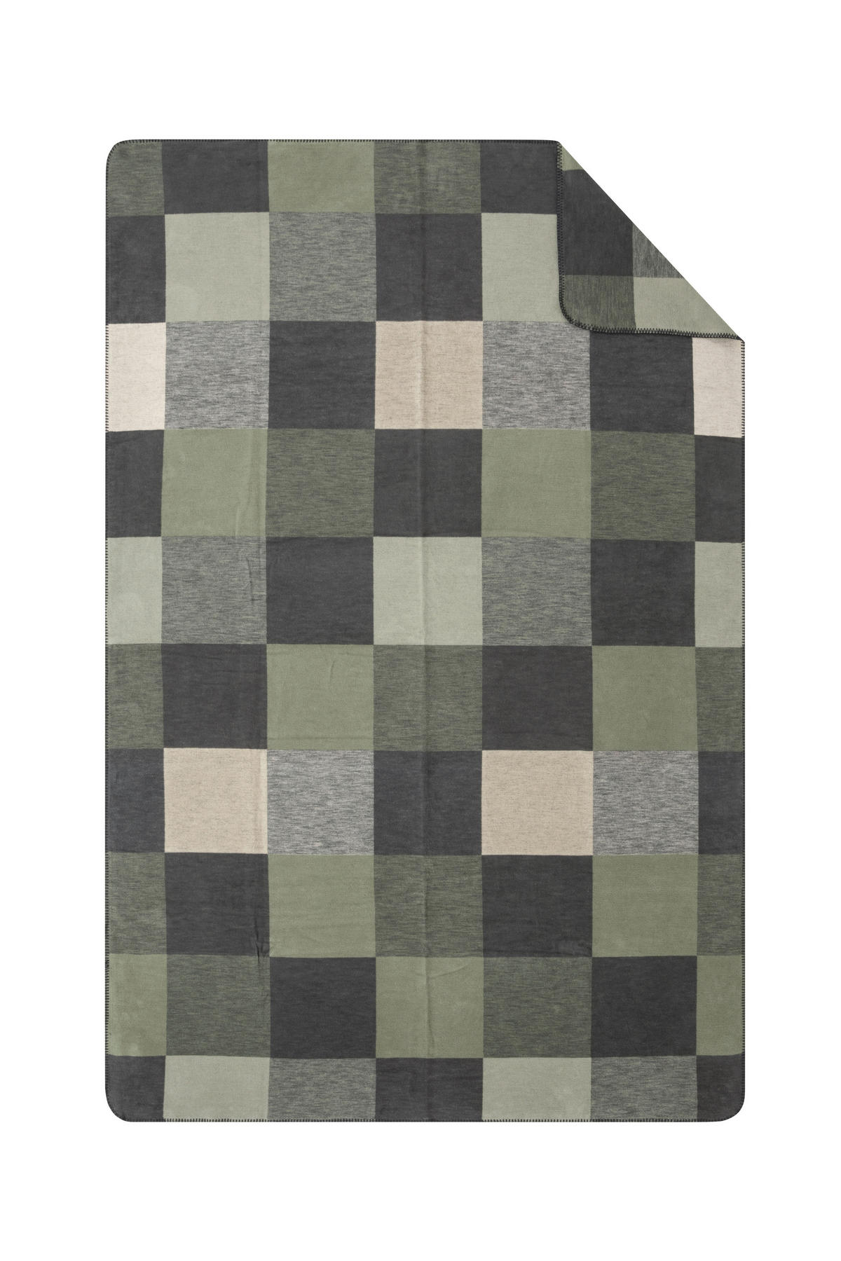 TAKARÓ 140/200 cm  - szürke/zöld, Basics, textil (140/200cm)