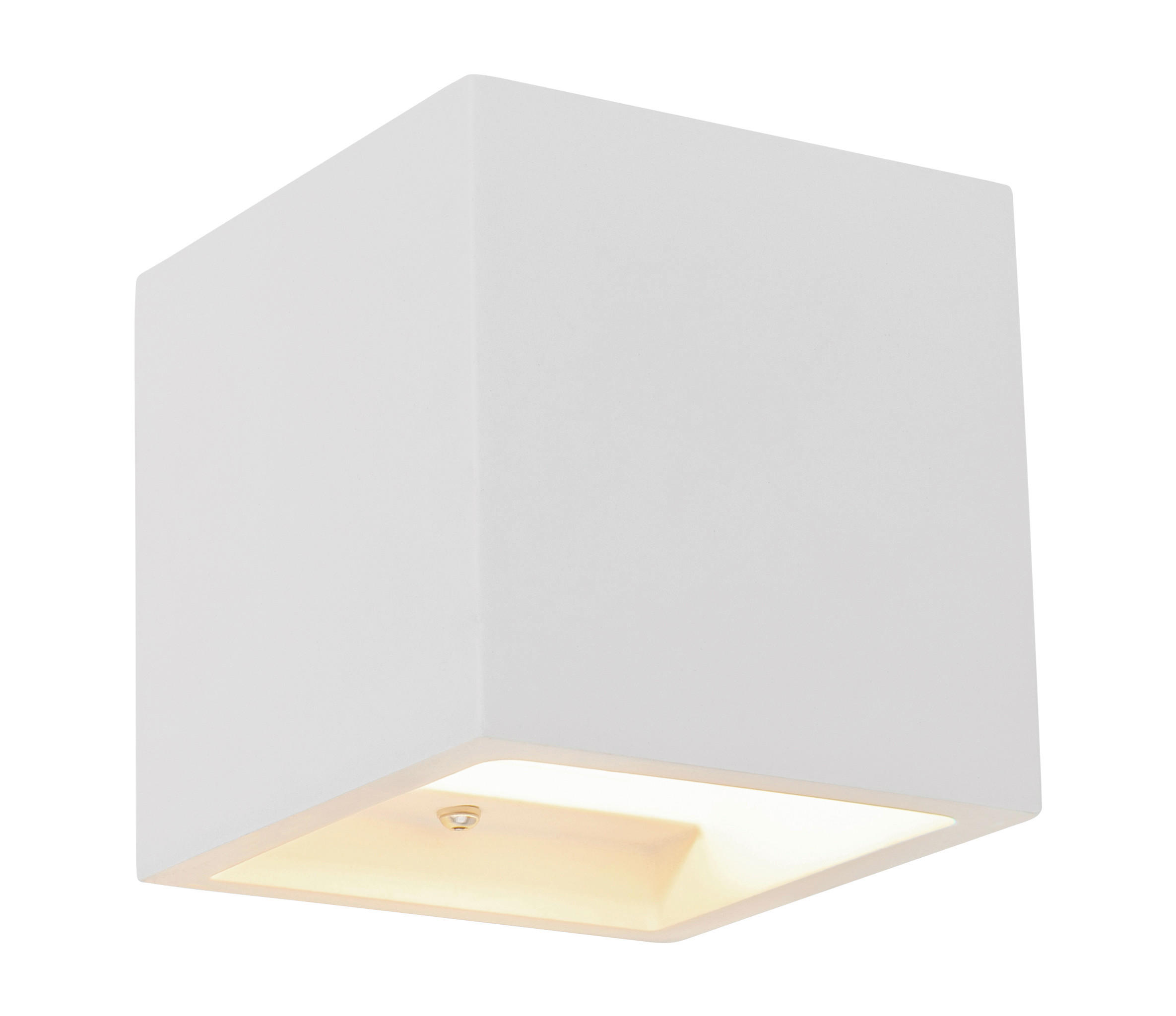 WANDLEUCHTE - Weiss, Design, Naturmaterialien (11,5/11,5/11,5cm) - Globo