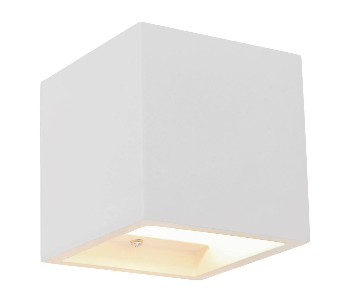 WANDLEUCHTE - Weiss, Design, Naturmaterialien (11,5/11,5/11,5cm) - Globo