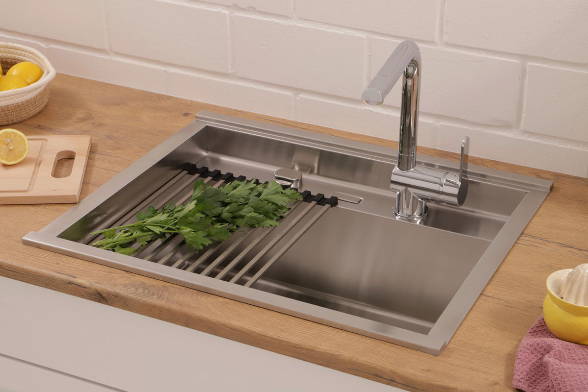 DISKHO 17501000620500100-80  - stålfärgad, Basics, metall (62/24,5/50cm) - Respekta
