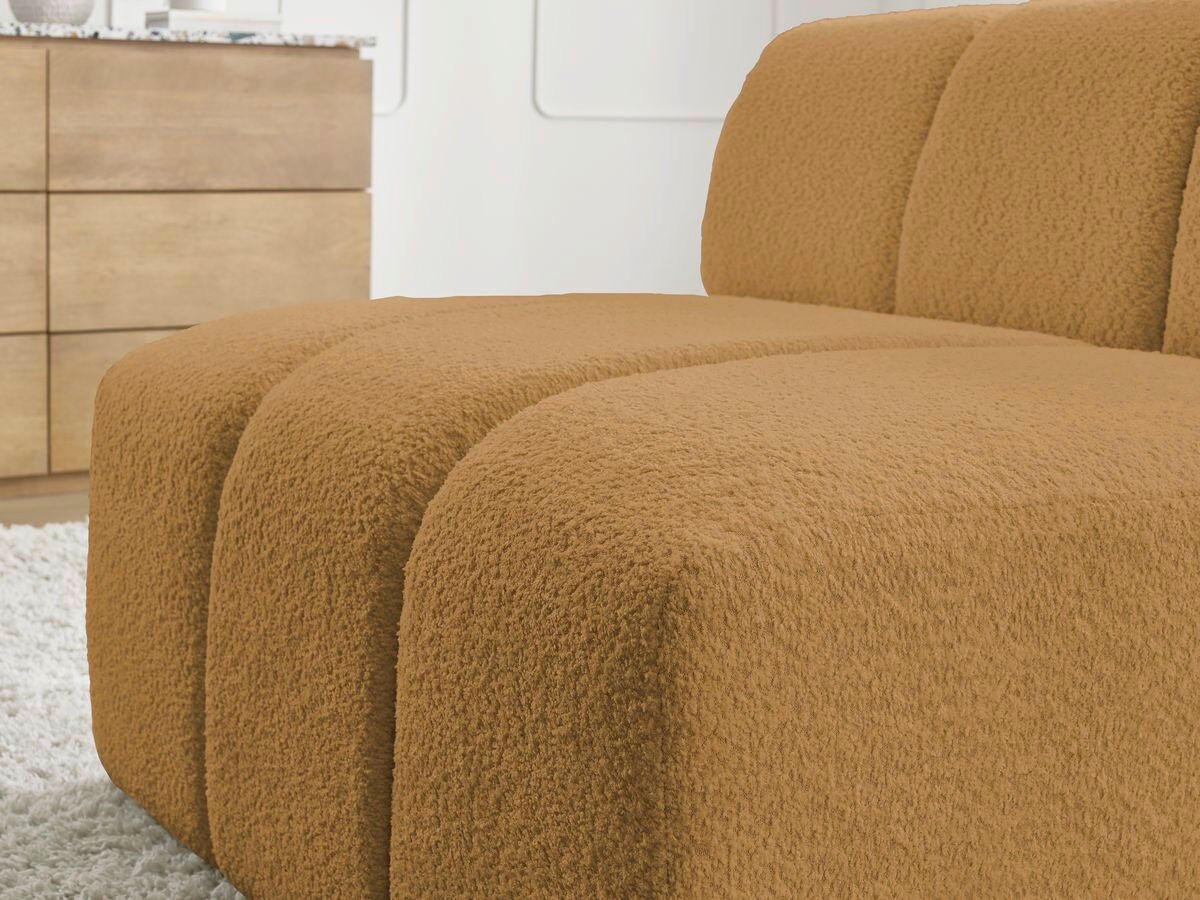 SOFAELEMENT ANNECY Bouclé Gelb  - Gelb/Schwarz, MODERN, Kunststoff/Textil (91/72/91cm)
