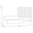 WOHNWAND  in Grau, Eiche Artisan  288,5/152,5/42,5 cm  - Eiche Artisan/Grau, MODERN, Holzwerkstoff (288,5/152,5/42,5cm) - Carryhome