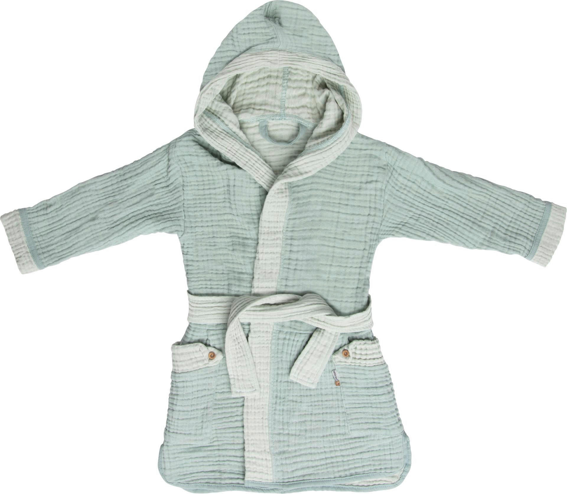 KINDERBADEMANTEL 86/92  - Pastellgrün/Grün, Basics, Textil (86/92null) - Bebe Jou