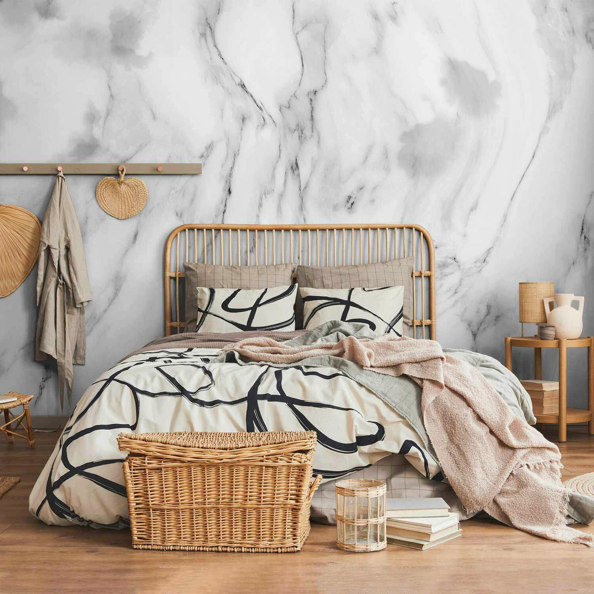 FOTOTAPETE  - Grauweiß/Grau, LIFESTYLE, Textil (250/175cm) - artgeist