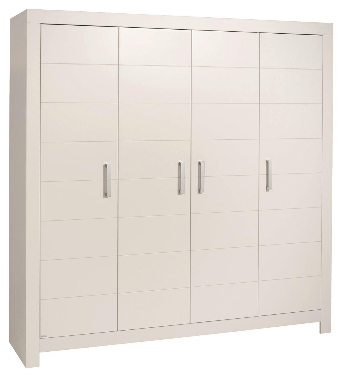 KLEIDERSCHRANK  in Weiß  - Chromfarben/Weiß, Design, Holzwerkstoff/Metall (203,6/205,3/55,3cm) - Paidi
