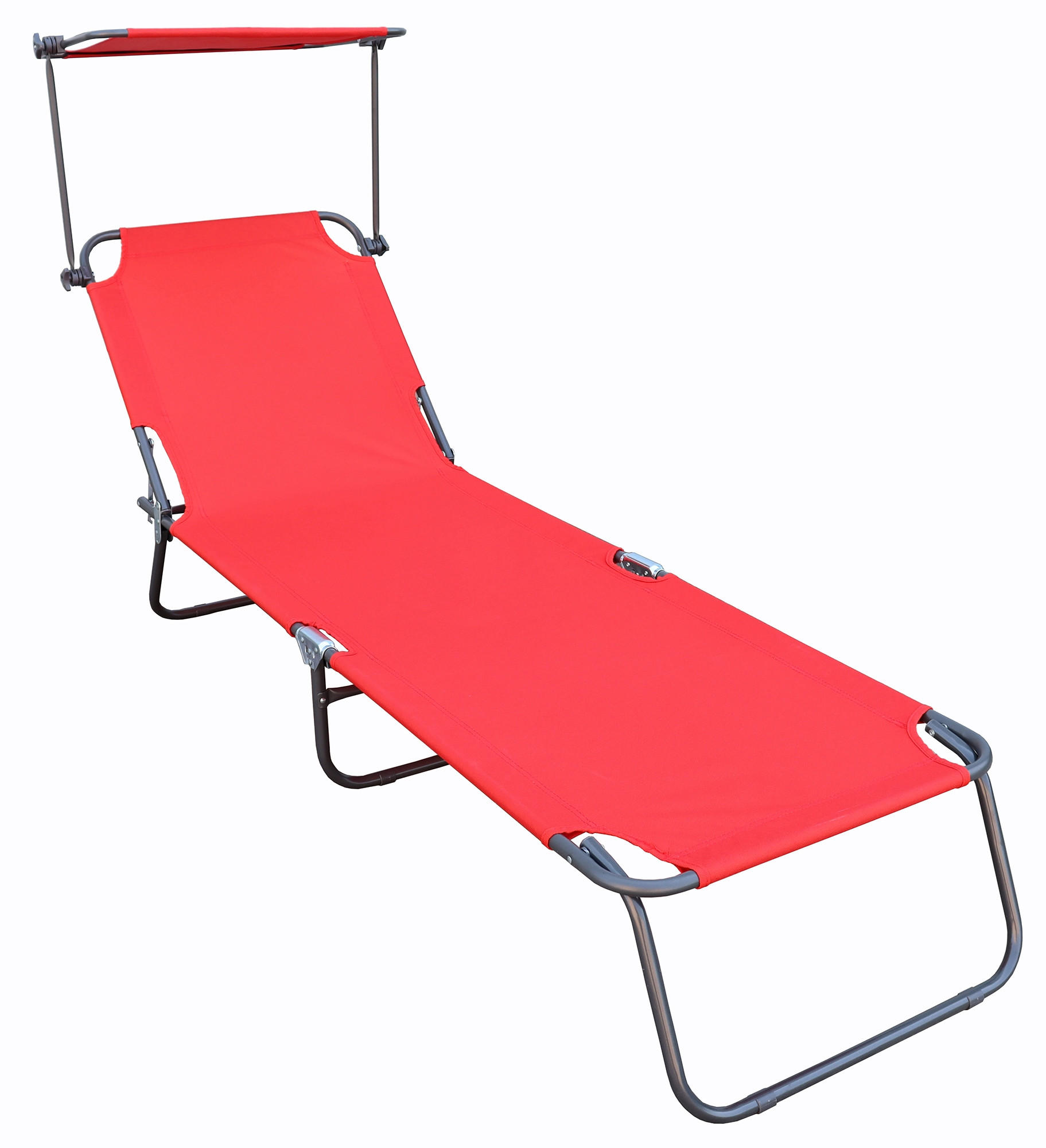 DREIBEINLIEGE 55/24/185 cm  - Rot, Basics, Textil/Metall (55/24/185cm) - Ambia Garden