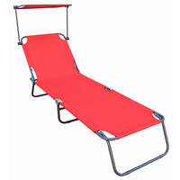 TREBENT SOLSTOL   55/24/185 cm  - röd, Basics, metall/textil (55/24/185cm) - Ambia Garden