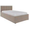 POLSTERBETT Lattenrost, Bettkasten 120/200 cm  in Hellbraun  - Hellbraun/Schwarz, Design, Holz/Kunststoff (120/200cm) - Stylife
