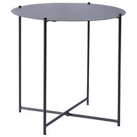 BEISTELLTISCH 49/49/49 cm Anthrazit rund  - Anthrazit, Design, Metall (49/49/49cm) - Xora