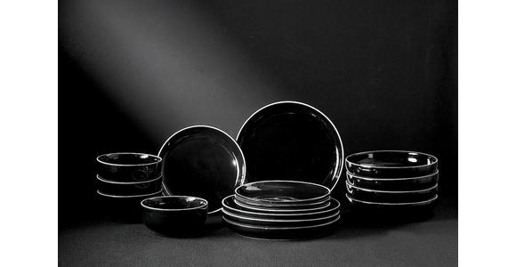 KOMBISERVICE Bastia noro 16-teilig  - Schwarz, Trend, Keramik - Novel