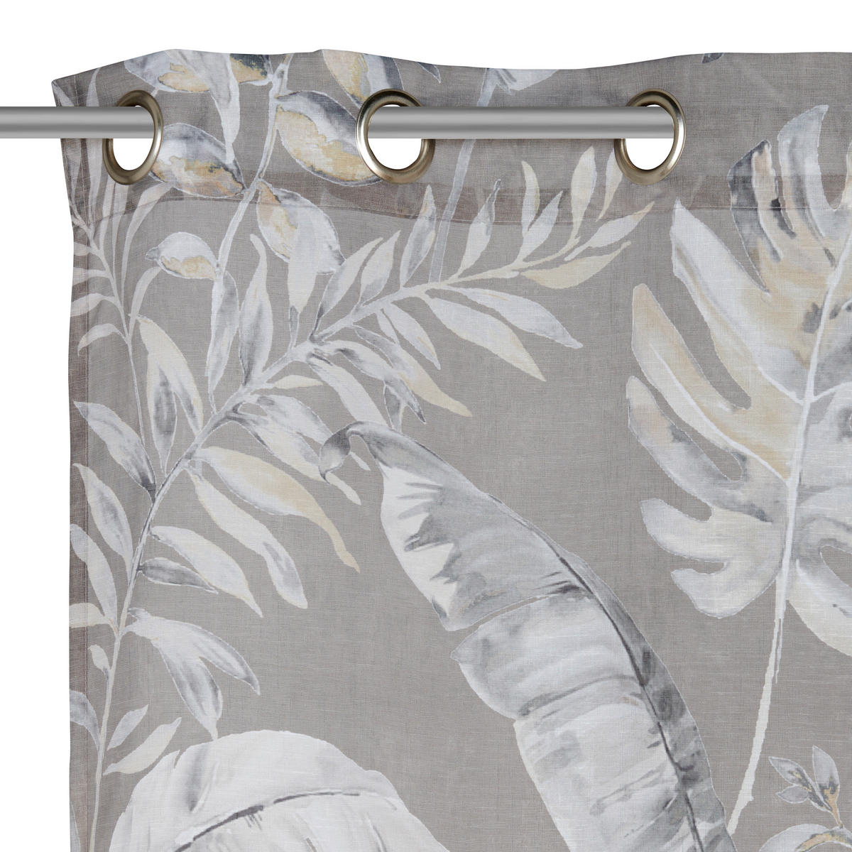 ZÁVĚS S OČKY, poloprůhledné, 140/245 cm - šedohnědá, Design, textil (140/245cm) - Esposa