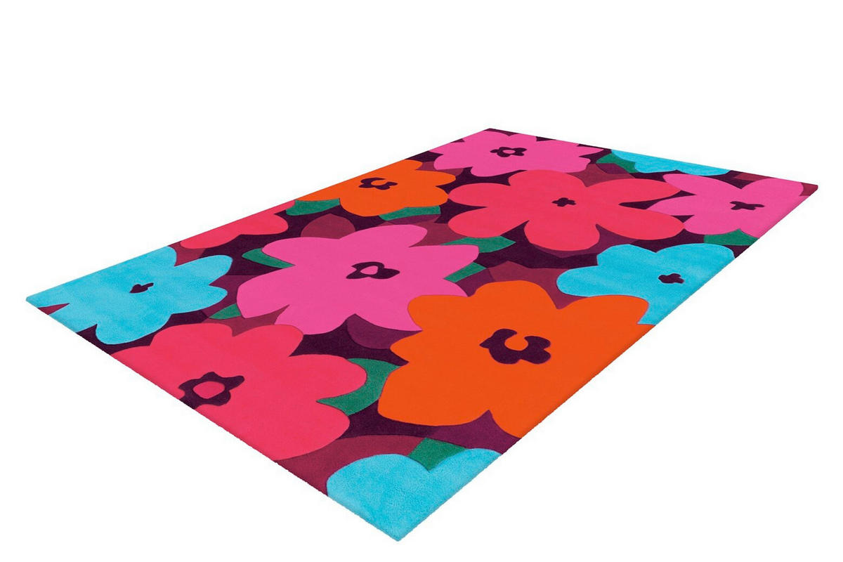 FLACHWEBETEPPICH  Wohnzimmer 140/200 cm Multicolor, Pink rechteckig  - Pink/Multicolor, Basics, Textil (140/200cm)