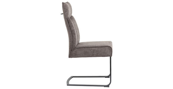 SCHWINGSTUHL in Eisen Webstoff - Schwarz/Braun, Design, Textil/Metall (44/102/64cm) - Novel