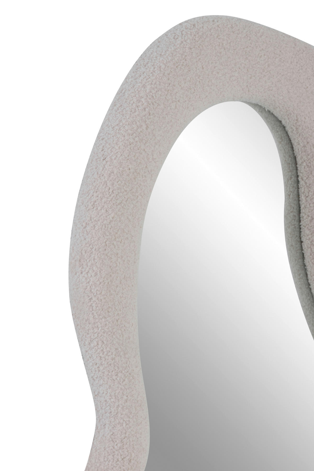 WANDSPIEGEL 70/130/3,5 cm    in Freiform  - Creme, Design, Glas/Holzwerkstoff (70/130/3,5cm) - MID.YOU